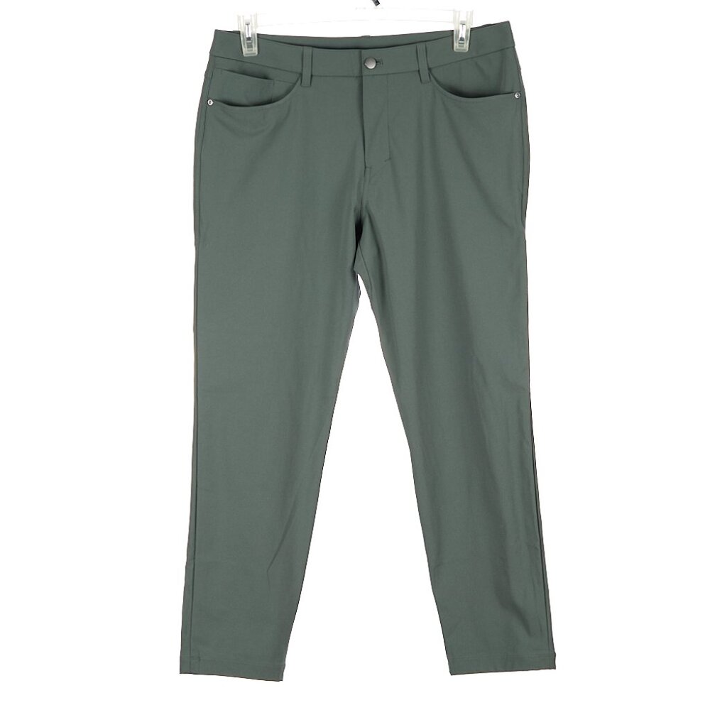 Lululemon ABC Slim-Fit Pant *Warpstreme in Dark Forest Men's 34x28.5" - Picture 2 of 6